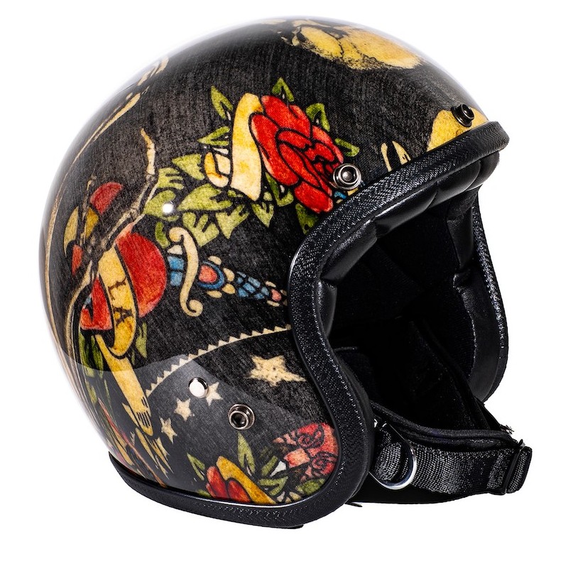 Buy Pilot Motorcycle Bike Helmet Goggle Tattoo Death Biker Skull Online in  India  Etsy