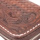 70S WALLET LONG ENGRAVED BROWN WOMAN