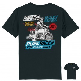 RIDE AND REPEAT BLACK T-SHIRT