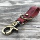 TRIP MACHINE KEY FOB CHERRY RED WITH ANTIQUE GOLD