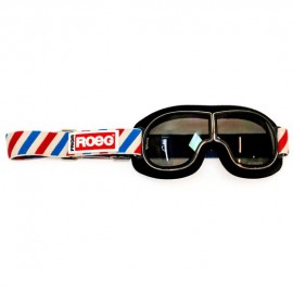 ROEG JETTSON HELIX GOGGLE BLACK AND STRIPED STRAP