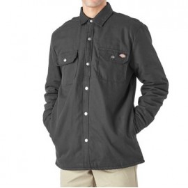 DICKIES DUCK SHIRT FLANNEL LINED JACKET BLACK