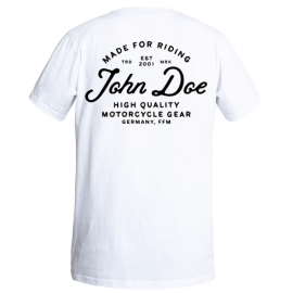 JOHN DOE JD LETTERING WHITE T-SHIRT