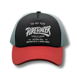 GORRA PURERACER YOU HAVE BLOOD RED BLACK GREY