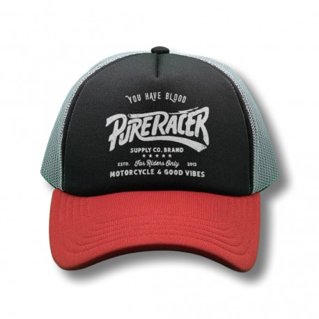 GORRA PURERACER YOU HAVE BLOOD RED BLACK GREY