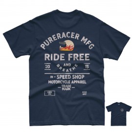 PURERACER RIDE FREE T-SHIRT BLUE NAVY