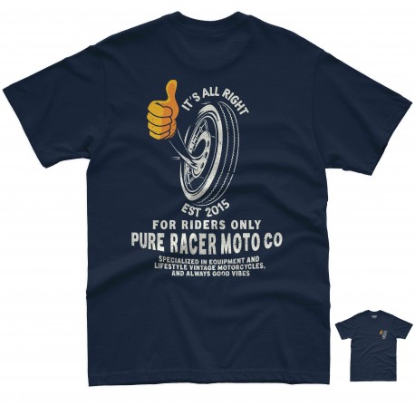 CAMISETA PURERACER ITS ALL RIGHT BLUE NAVY