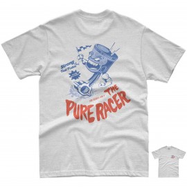 PURERACER STRONG AND FAST PISTON T-SHIRTS HEATHER CREAM