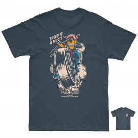 CAMISETA PURERACER SPEED IS A MUST BLUE NAVY