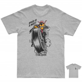 PURERACER SPEED IS A MUST GREY HEATHER T-SHIRT