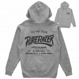 PURERACER YOU HAVE BLOOD HOODIE GREY