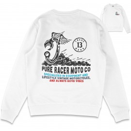 SUDADERA PURERACER TOOL AND WINGS VINTAGE WHITE