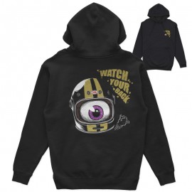 PURERACER WATCH YOUR BACK BLACK HOODIE