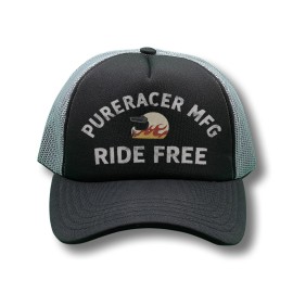 PURERACER RIDE FREE BLACK GREY CAP