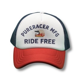 PURERACER RIDE FREE BLUE WHITE RED CAP