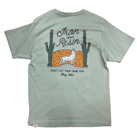 IRON AND RESIN STAY WILD GREEN TEE