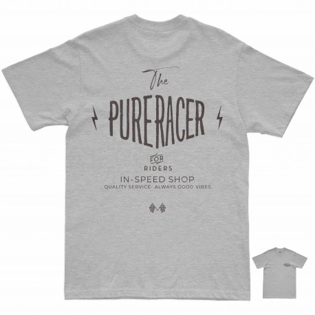 PURERACER FOR RIDERS GREY HEATHER T-SHIRT