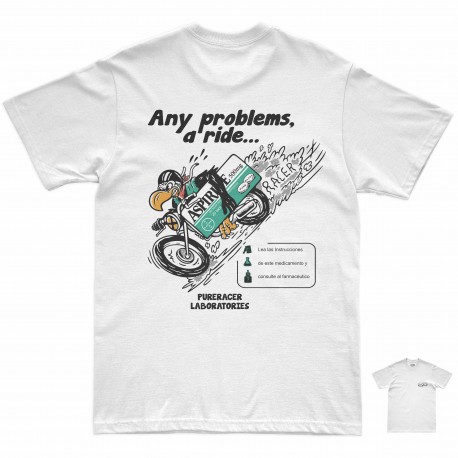 PURERACER ANY PROBLEMS WHITE T-SHIRT