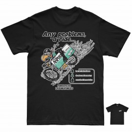 PURERACER ANY PROBLEMS BLACK T-SHIRT