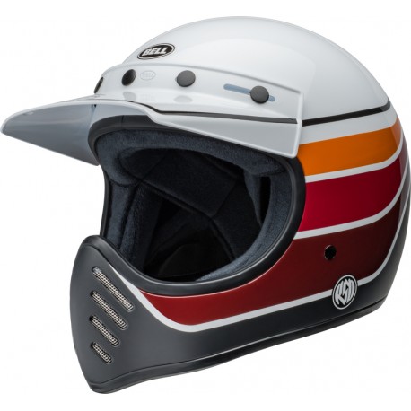 BELL Moto-3 - RSD Saddleback Satin/Gloss White/Black helmet