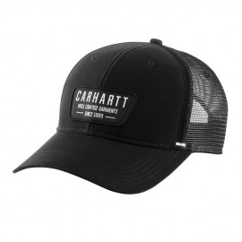 CARHARTT MESH BACK CRAFTED PATCH CAP BLACK